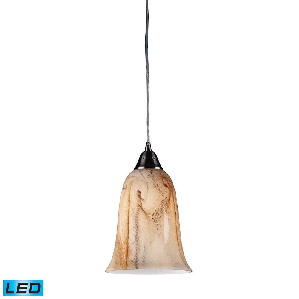 31138/1-LED-Elk Lighting-Granite - 10 9.5W 1 LED Mini Pendant Satin Nickel Finish with Marbleized