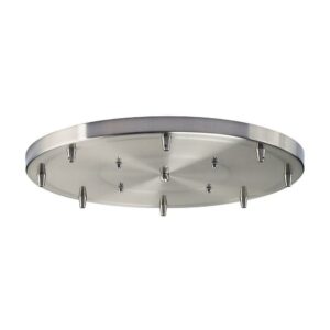 8R-SN-Elk Lighting-Illuminare Accessory - Round Pan in Transitional Style with Mid-Century and Retro inspirations - 2 Inches tall and 18 inches wide