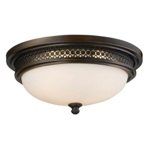 Elk Lighting 20101/3 Ceiling Fixtures Flushmount Indoor Lighting Flush Mount ;Deep Rust