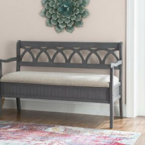 Powell Elliana Storage Bench Grey
