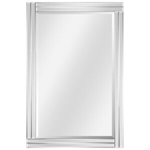 Empire Art Direct Modern Stepped Beveled Rectangle Wall Mirror, 24" x 36", Ready to Hang