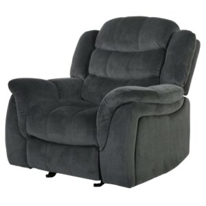 Christopher Knight Home Hawthorne Steel Glider Recliner by Smoke Blue Pushback Recline