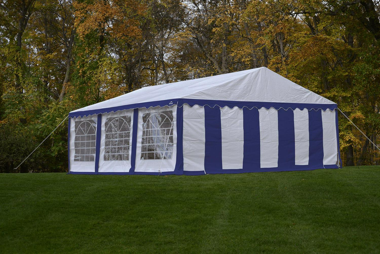 Enclosure Kit with Windows for Party Tent, 20' x 20'/6m x 6m, Blue/White, (Frame and Cover Not Included) - Image 2