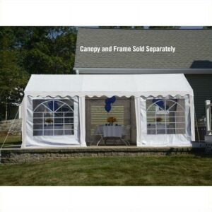 Enclosure Kit with Windows for Party Tent 10' x 20'/3m x 6m, White, (Frame and Cover Not Included)