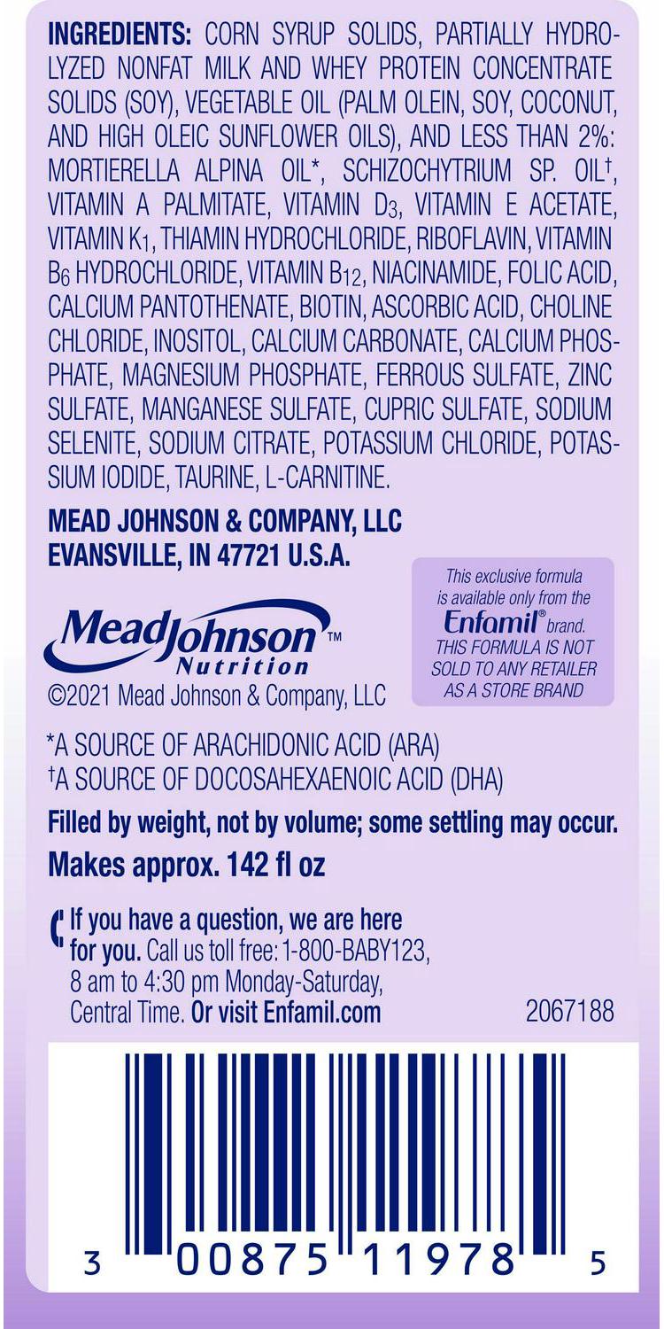 Enfamil Gentlease Baby Formula, for easing Fussiness, Gas, Crying and Spit-up, 19.9 Oz Can 4 count - Image 13