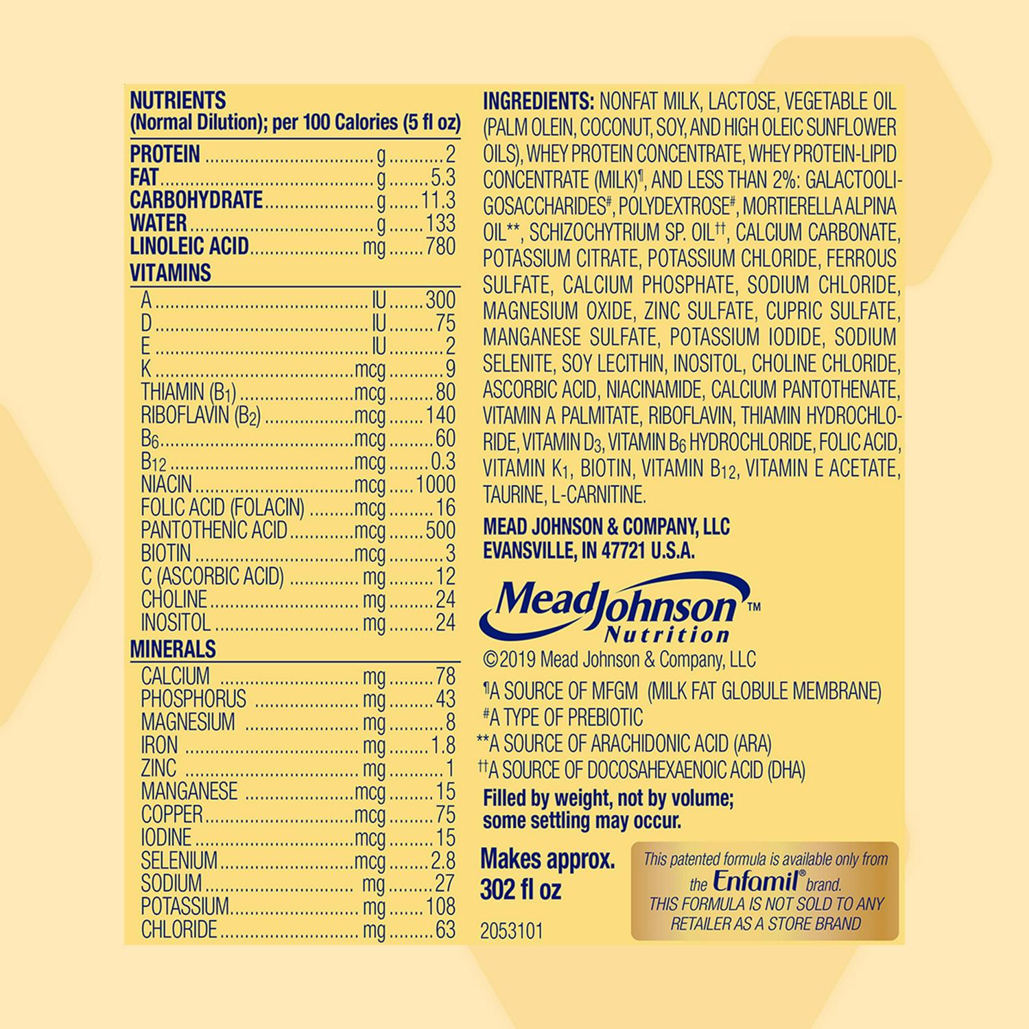 Enfamil Powder Baby Formula with Iron, 12.5 oz Can, 6 count - Image 9