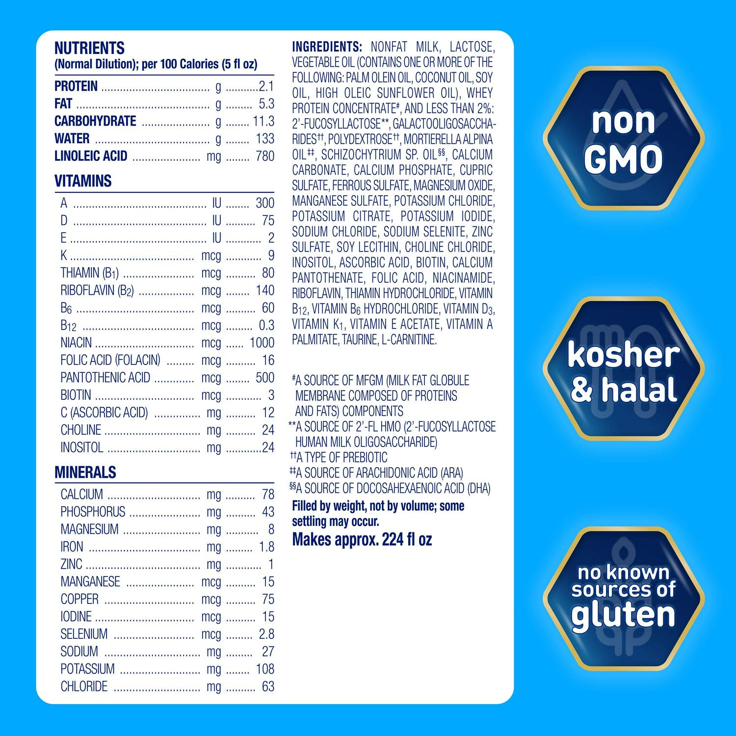 Enfamil NeuroPro Powder Baby Formula, MFGM* 5-Year Benefit, Exclusive HuMO6 Immune Blend, 125.6 Oz - Image 3