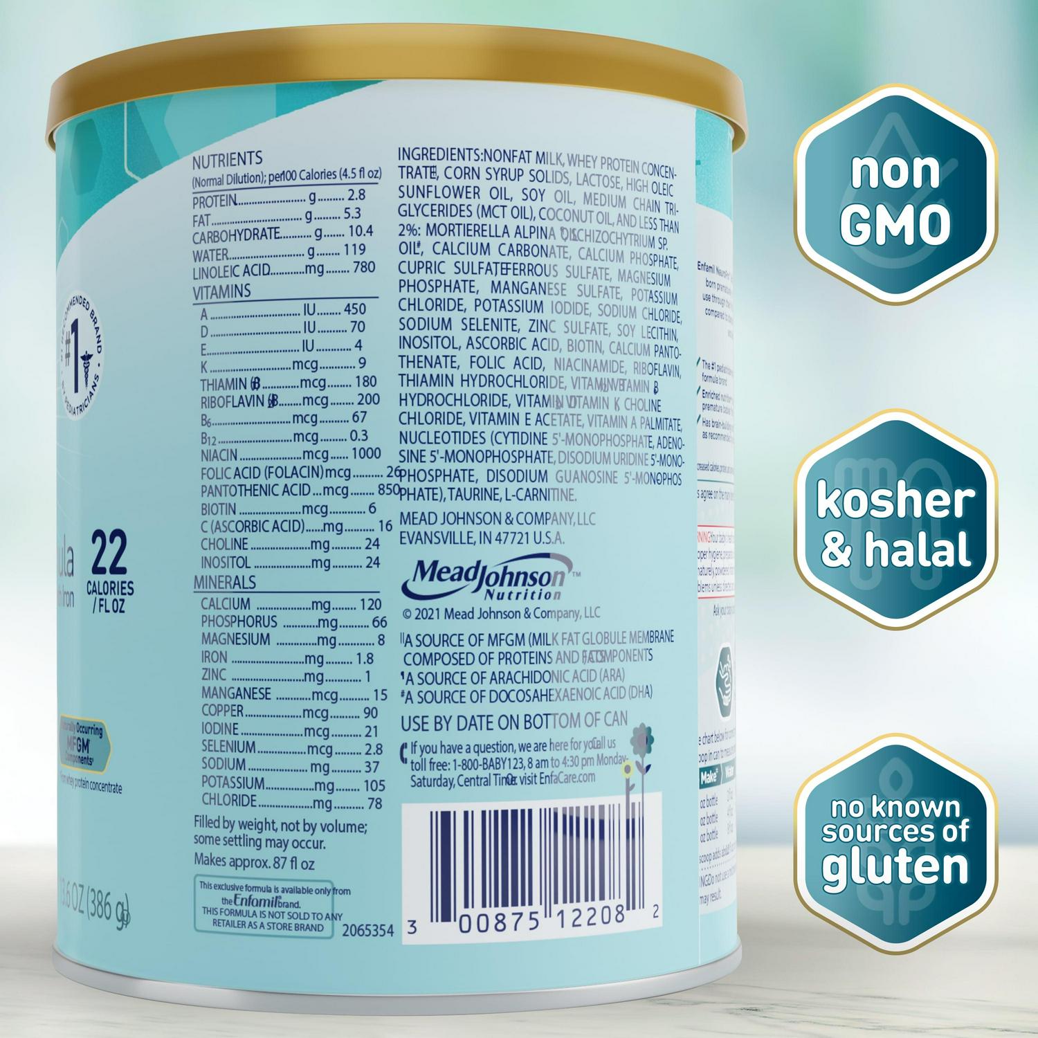 Enfamil NeuroPro EnfaCare Premature Powder Baby Formula with Iron, For Catch-Up Growth, 13.6 Oz Can, 6 Count - Image 3