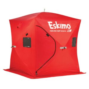 Eskimo QuickFish 3 3-Person Pop Up Ice Fishing Shanty Shack Shelter Hut