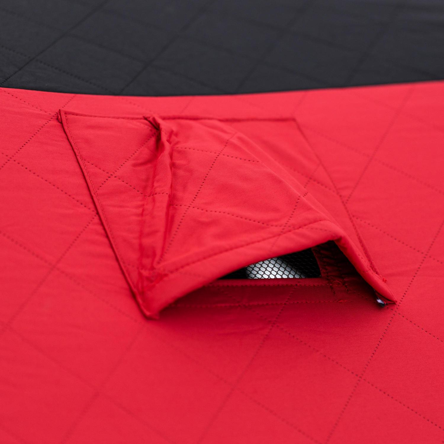 Eskimo FatFish™ 949i, Pop-up Portable Ice Shelter, Insulated, Red/Black, 3-4 Person Capacity, FF949i - Image 8