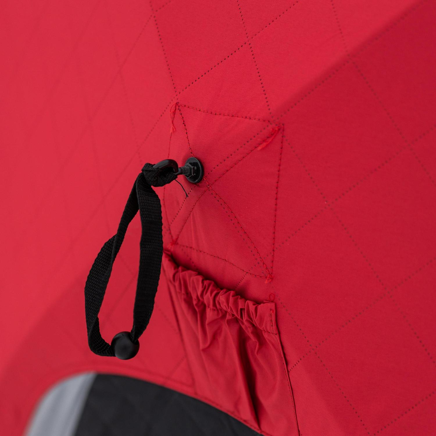 Eskimo FatFish™ 949i, Pop-up Portable Ice Shelter, Insulated, Red/Black, 3-4 Person Capacity, FF949i - Image 9