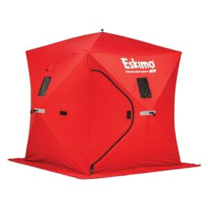 Eskimo QuickFish™ 2 Pop-up Portable Ice Fishing Shelter, Red, 2-Person Capacity, 69151