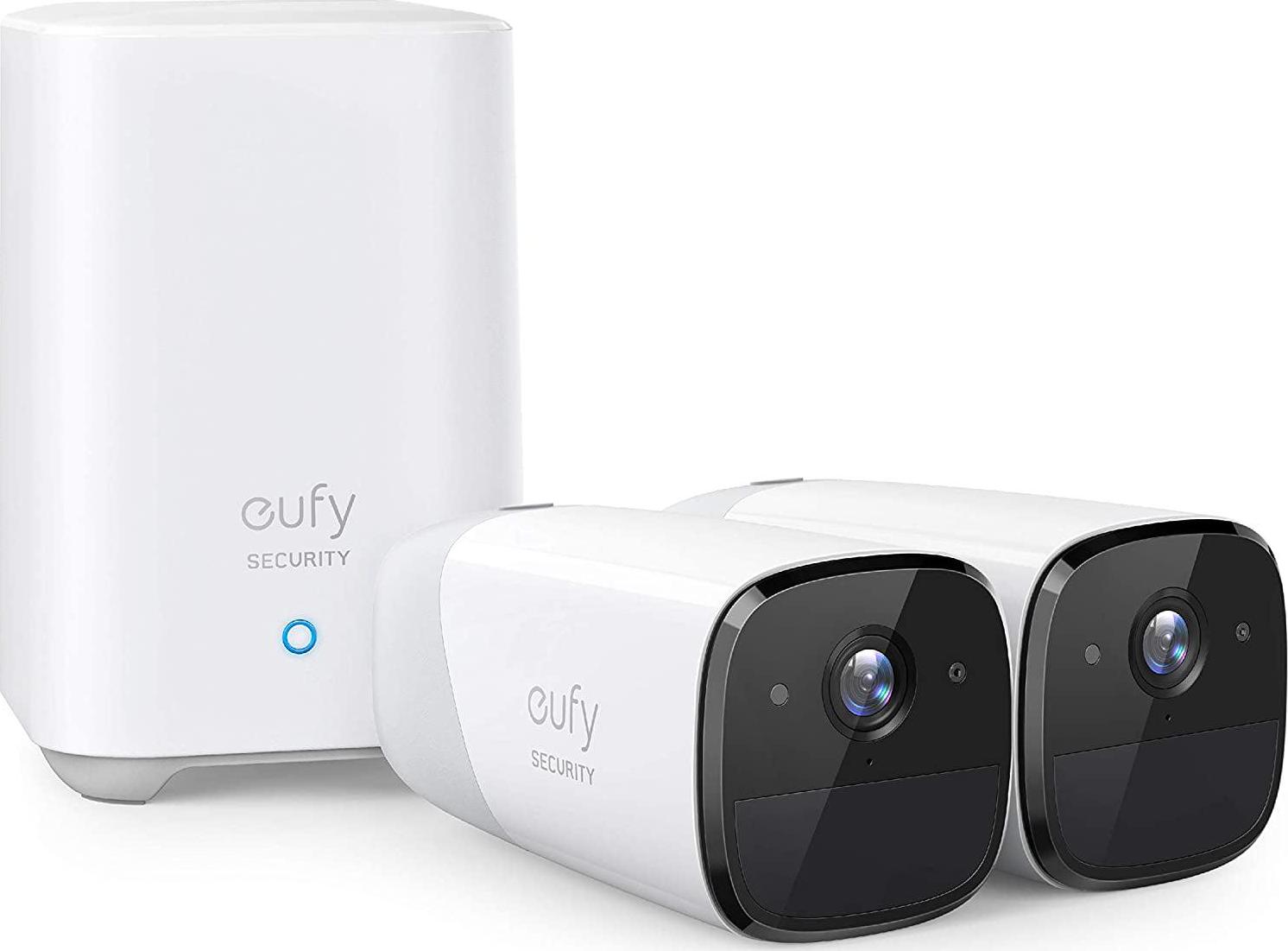 Eufy-Cam 2 Wireless Home Security Camera System | 1080p | No Monthly Fees | Indoor/Outdoor | White | T88411D1