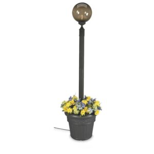 Patio Living European 00480 Single Bronze Globe Planter Lamp-Color:Black/Bronze