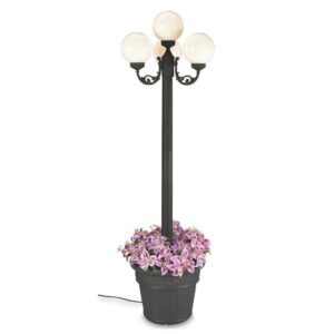 Patio Living Concepts European 00390 Four White Globe Lantern Planter - Park Style