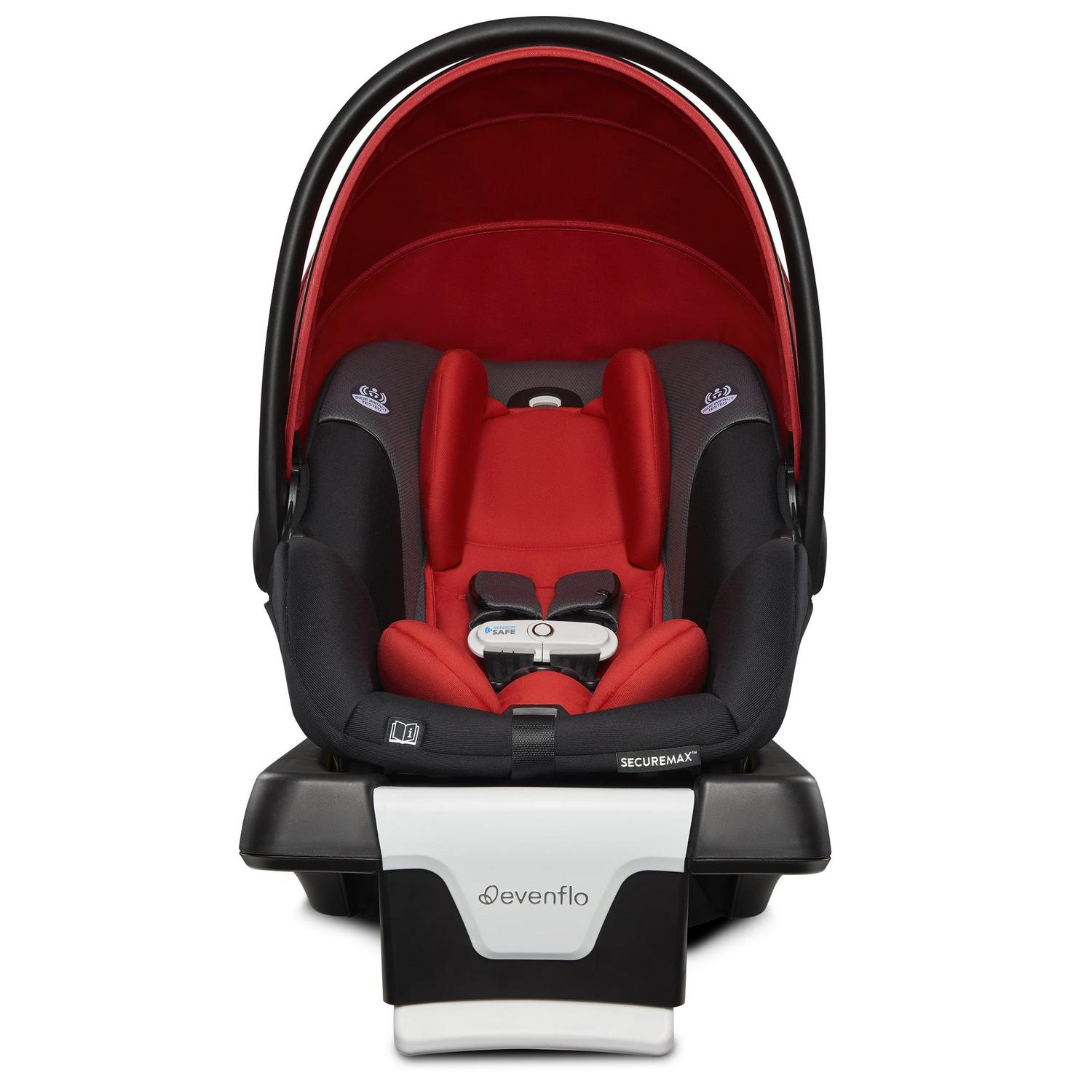 Evenflo Gold SensorSafe SecureMax 35 lbs Infant Car Seat, Garnet Red