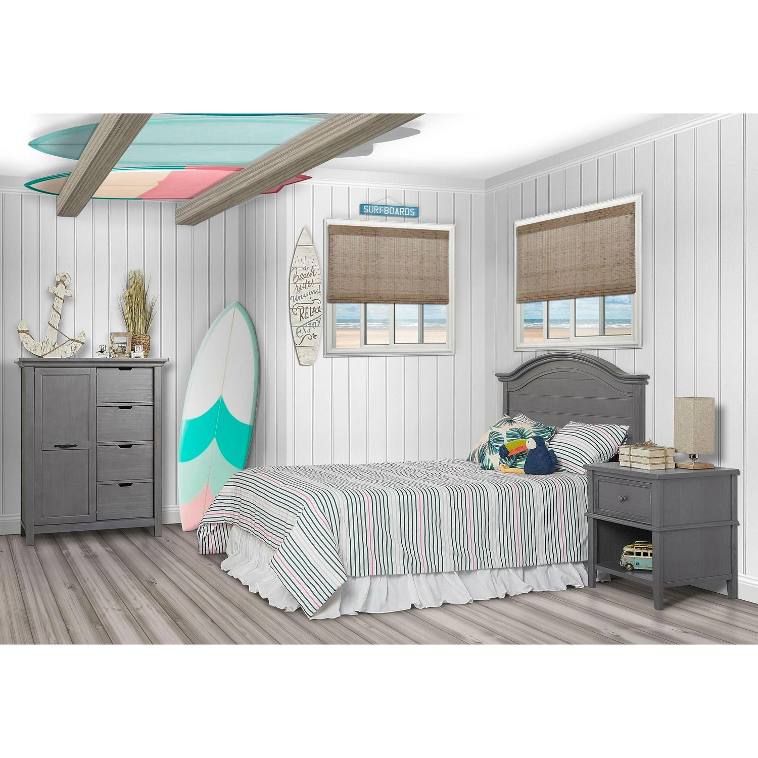 Evolur Belmar Curve 5-in-1 Convertible Crib in Rustic Grey, Greenguard Gold Certified - Image 14