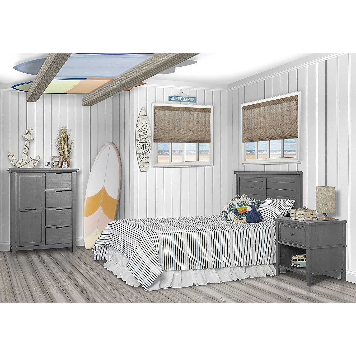 Evolur Belmar Flat 5-in-1 Convertible Crib, Rustic Grey - Image 7