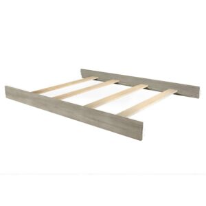 Evolur Convertible Crib Wooden Full Size Bed Rail, Windsor Oak Grey