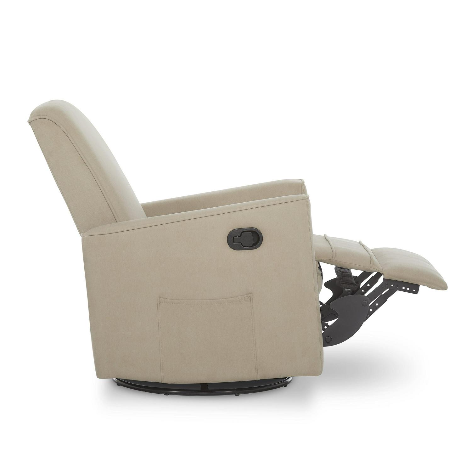 Evolur Raleigh Glider Recliner Fawn with High Backrest Support, Durable Polyester Fabric - Image 13