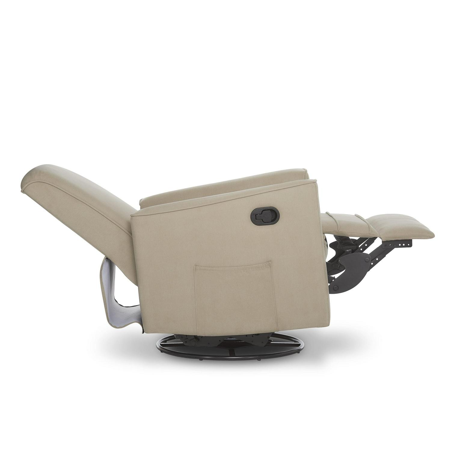 Evolur Raleigh Glider Recliner Fawn with High Backrest Support, Durable Polyester Fabric - Image 15