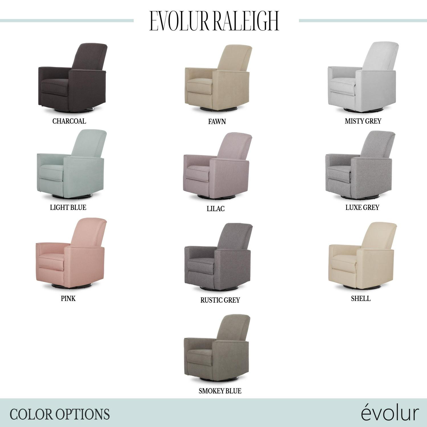 Evolur Raleigh Glider Recliner Fawn with High Backrest Support, Durable Polyester Fabric - Image 6
