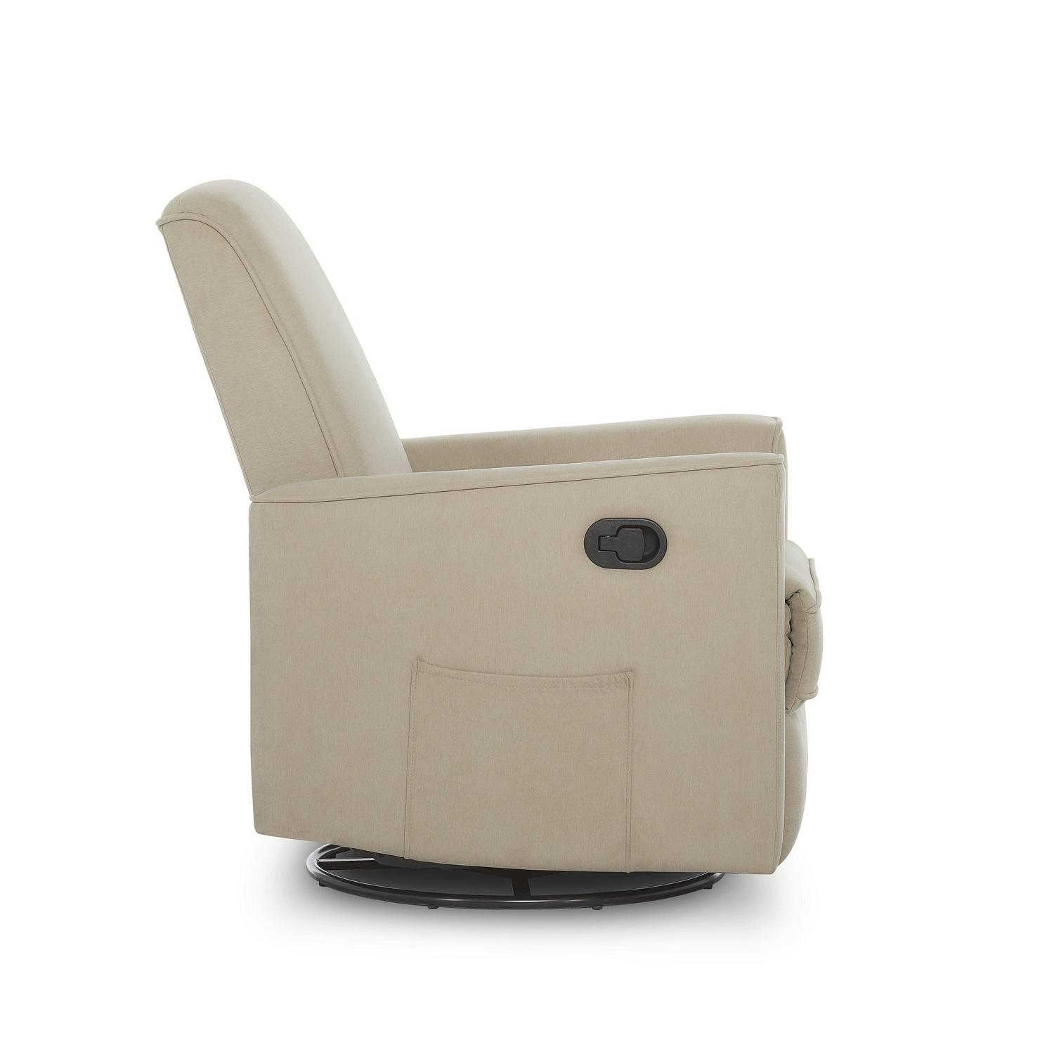 Evolur Raleigh Glider Recliner Fawn with High Backrest Support, Durable Polyester Fabric - Image 12