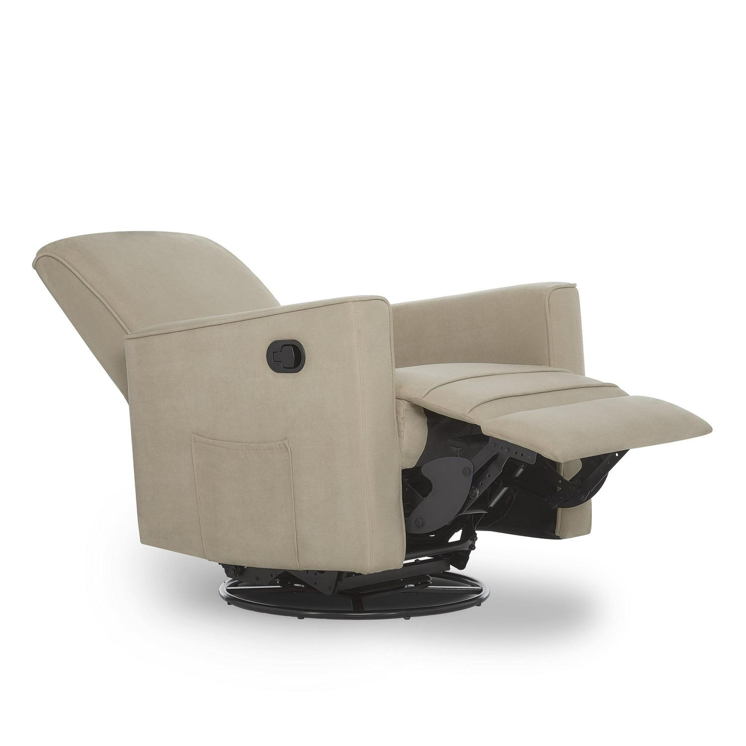 Evolur Raleigh Glider Recliner Fawn with High Backrest Support, Durable Polyester Fabric - Image 14