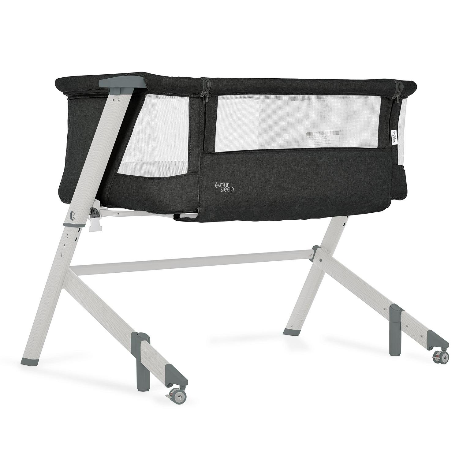 Evolur Stellar Bassinet and Bedside Sleeper in Black