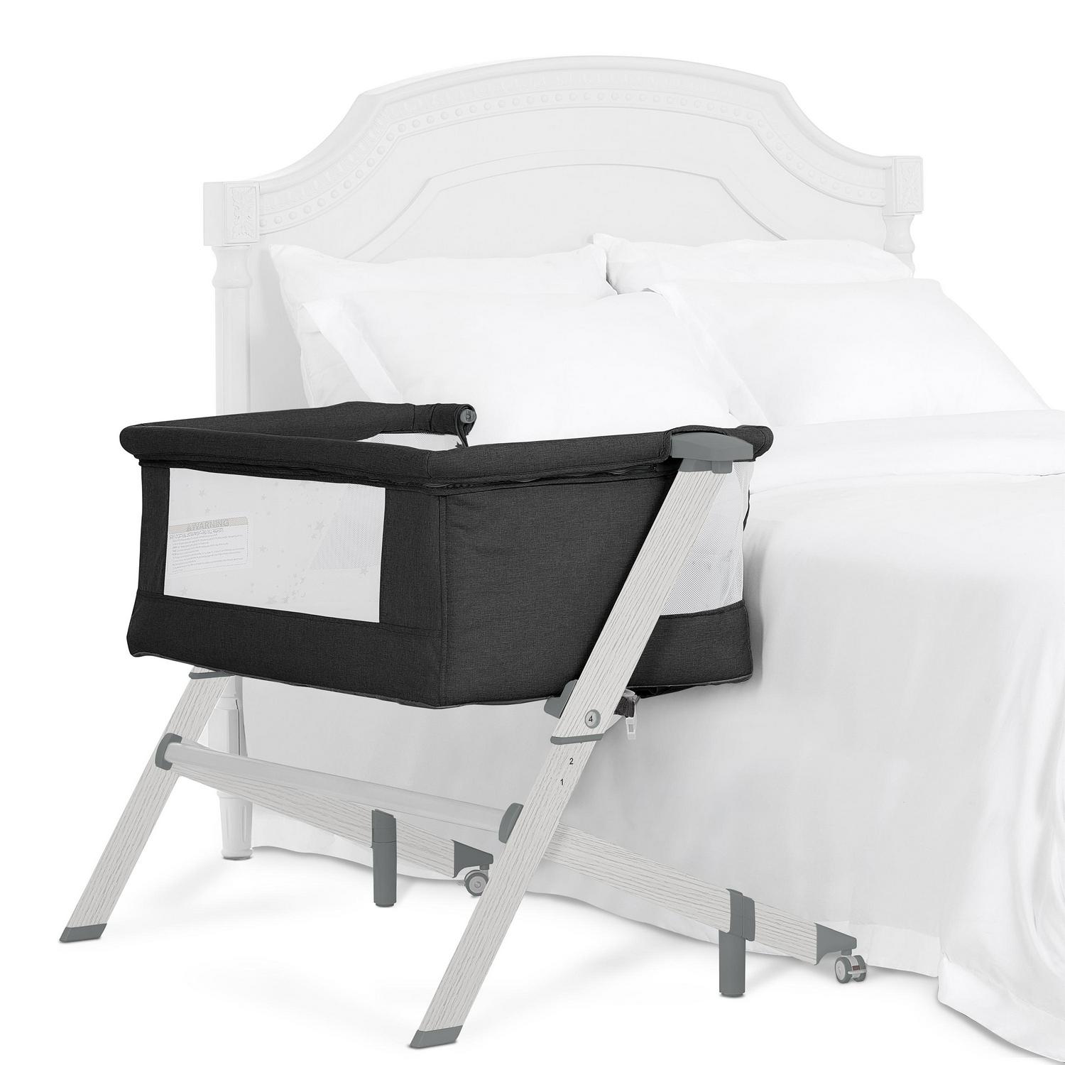 Evolur Stellar Bassinet and Bedside Sleeper in Black - Image 7
