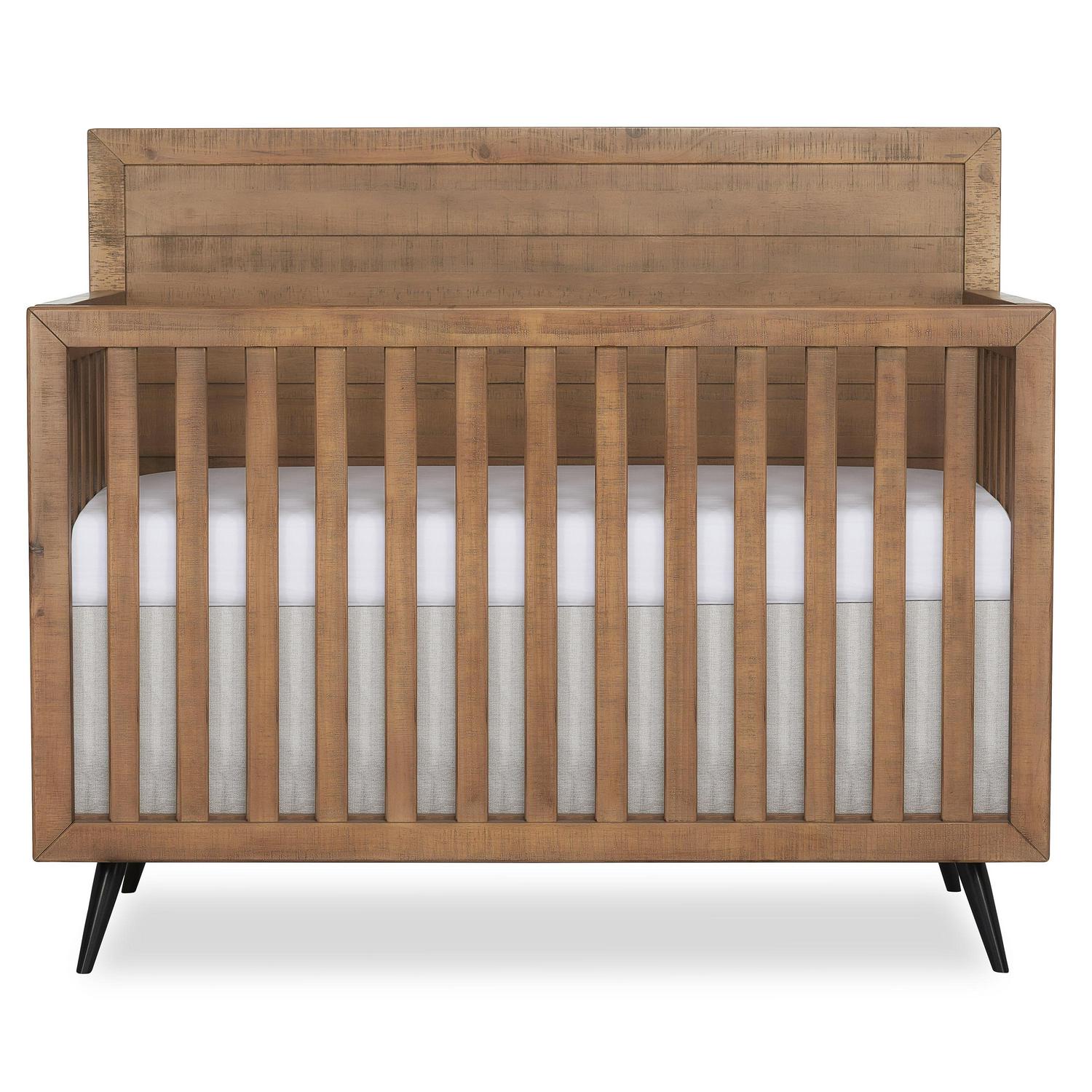 Evolur Stilnovo Mid Century 4-in-1 Convertible Crib, Sugarcane - Image 18