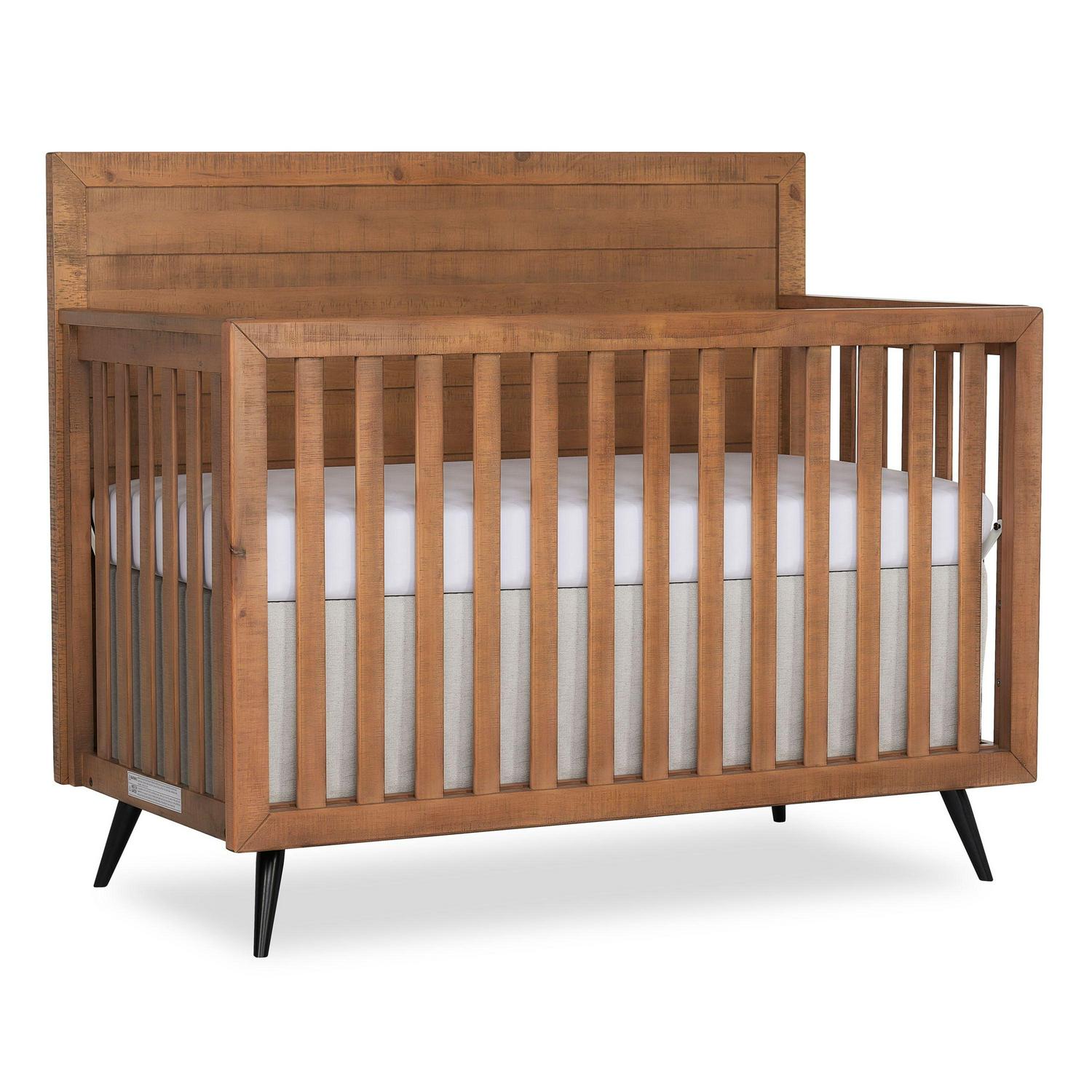 Evolur Stilnovo Mid Century 4-in-1 Convertible Crib, Sugarcane