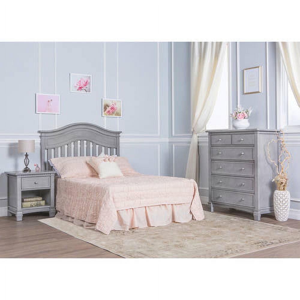Evolur Universal Convertible Crib Wooden Full-Size Bed Rail, Storm Grey - Image 2