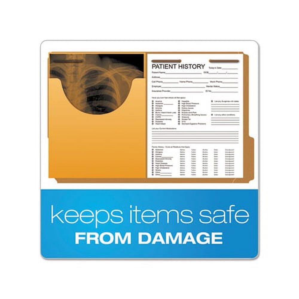 Expandable Kraft Retention Jackets Straight Tab, Letter/Legal Size, Brown, 100/Box - Image 3