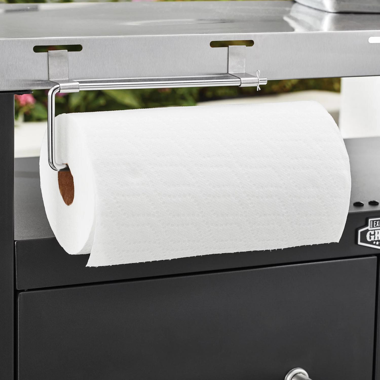 Expert Grill Outdoor BBQ Prep Cart with Wheels, Stainless Steel Top & Storage Shelves - Image 6