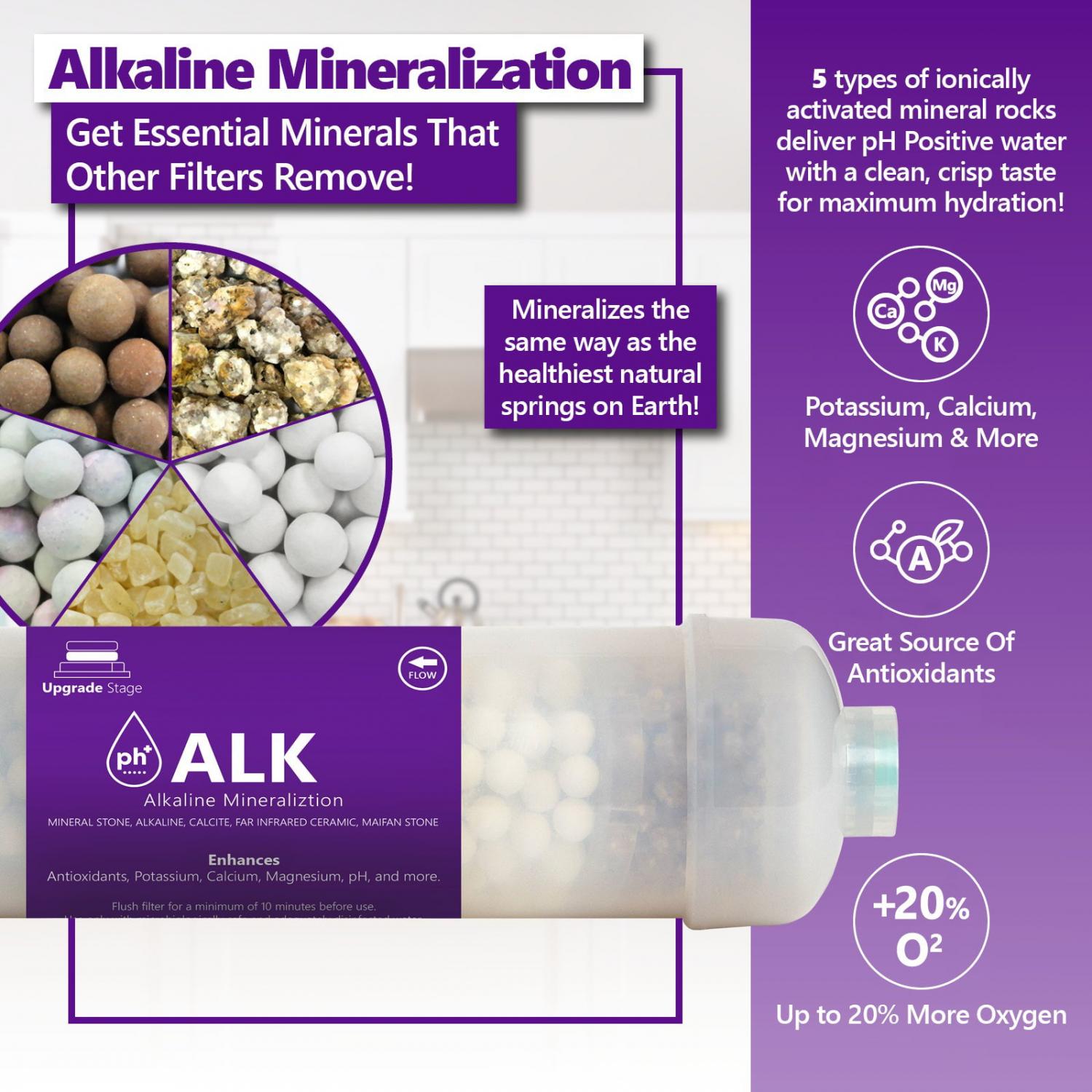 Express Water ? 1 Year Alkaline Reverse Osmosis System Replacement Filter Set ? 10 Filters with 50 GPD RO Membrane ? 10 inch Size Water Filters - Image 2