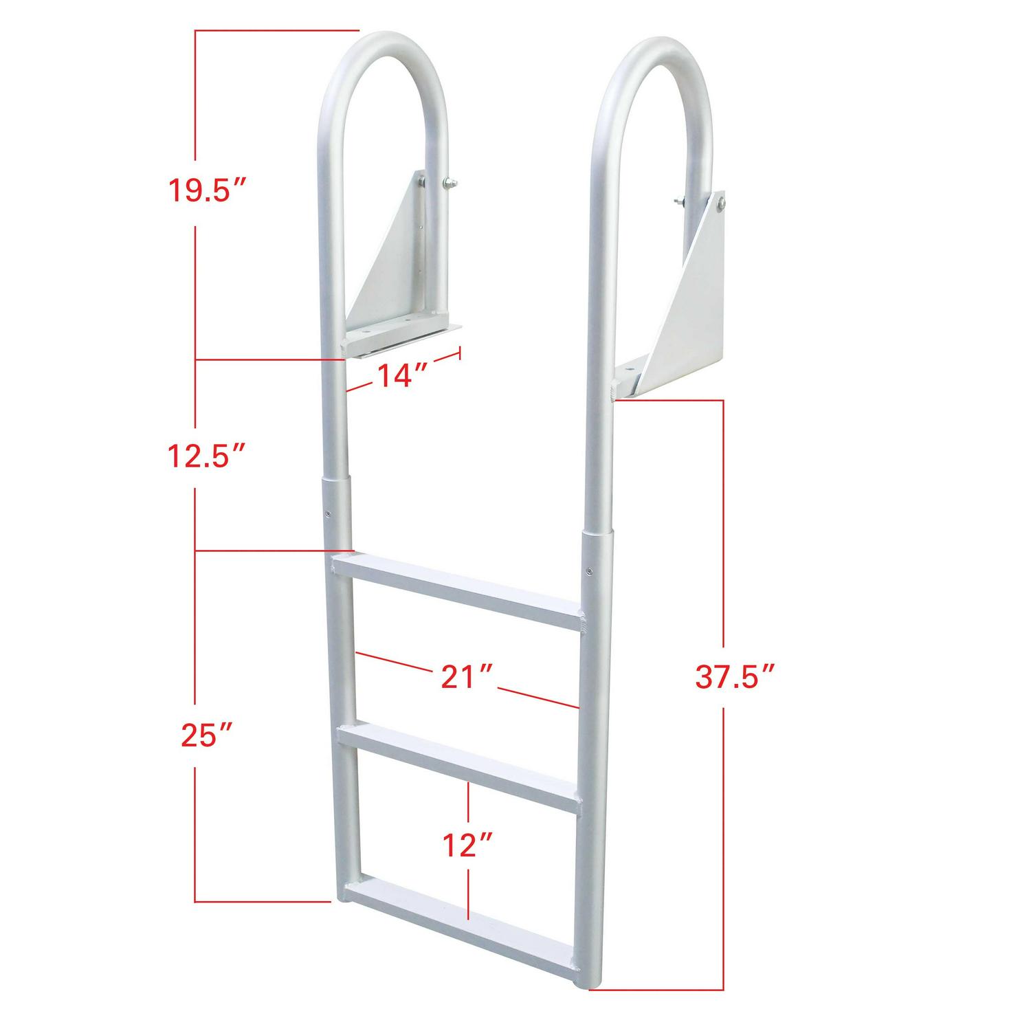 Extreme Max 3005.3470 Flip-Up Dock Ladder - 3-Step - Image 6