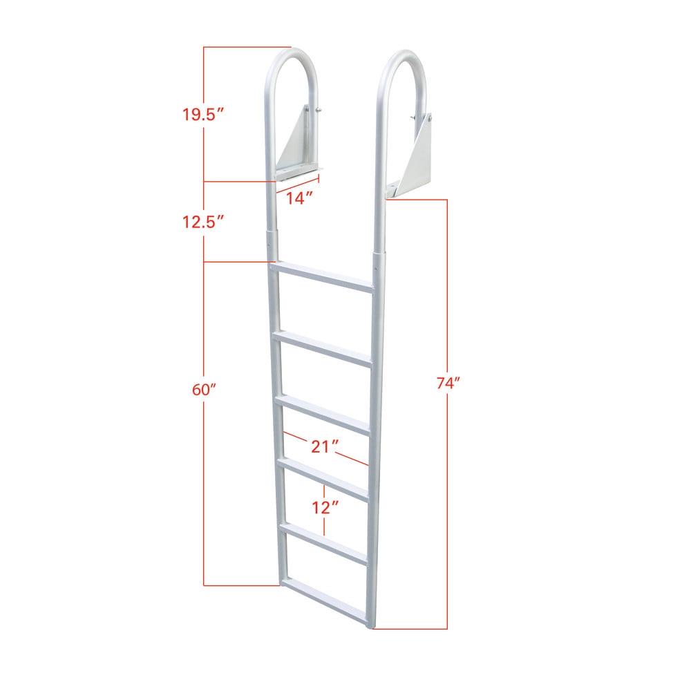 Extreme Max 3005.3907 Flip-Up Dock Ladder - 6-Step - Image 2