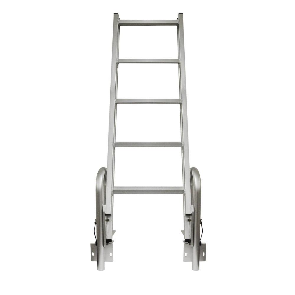 Extreme Max 3005.4239 Slanted Flip-Up Dock Ladder - 5-Step (16" x 3.5" Steps with 23.5" Railings) for Dock, Pools, Hot Tub - Image 5