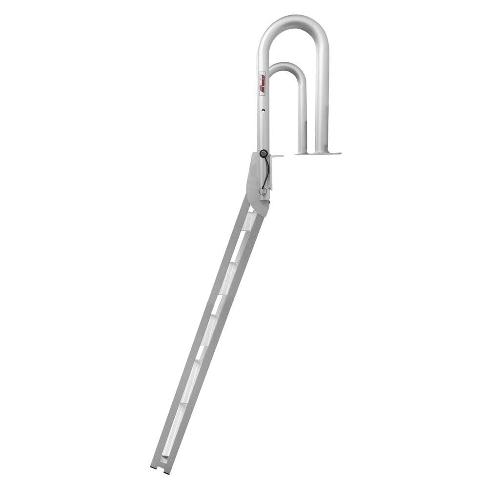 Extreme Max 3005.4239 Slanted Flip-Up Dock Ladder - 5-Step (16" x 3.5" Steps with 23.5" Railings) for Dock, Pools, Hot Tub - Image 6