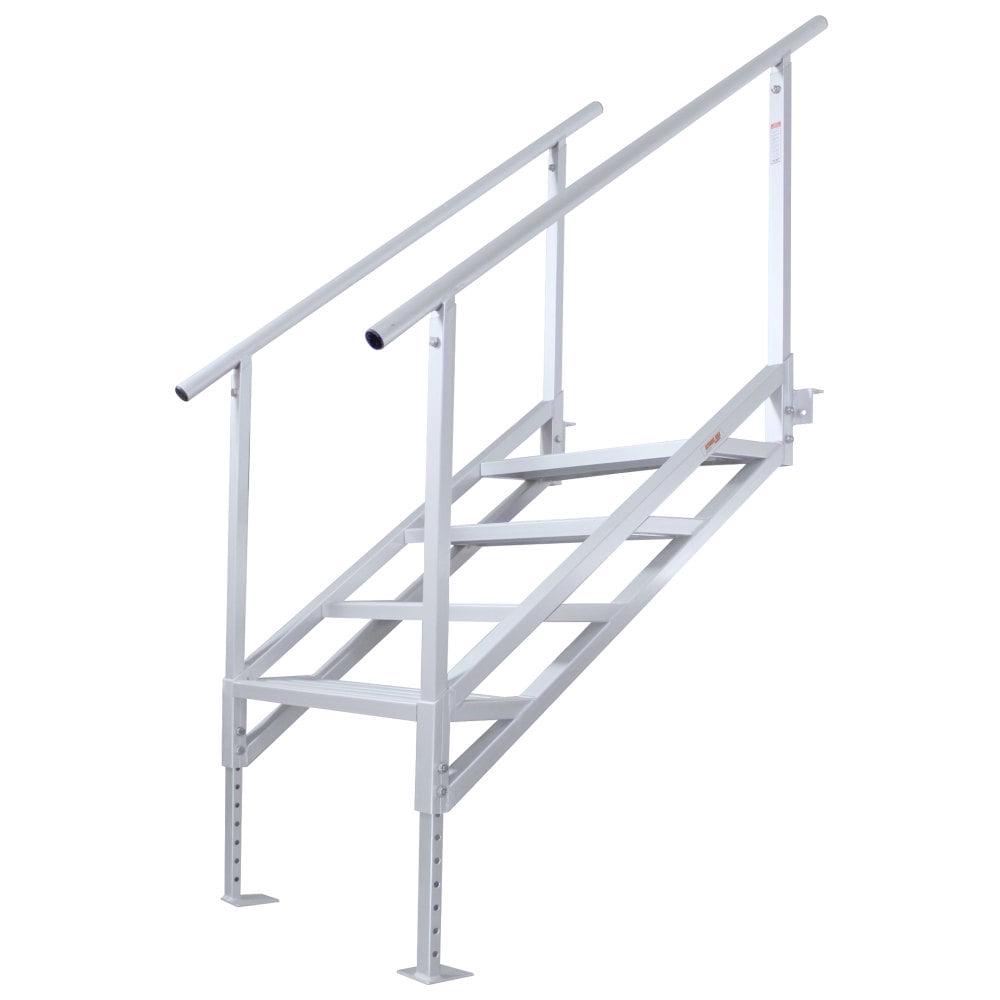 Extreme Max 3005.4251 Jumbo-Tread Universal Mount Dock Stairs with Railing - 4-Step - Image 4
