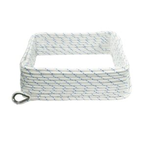 Extreme Max 3006.2505 BoatTector Double Braid Nylon Anchor Line with Thimble - 3/8" x 250', White w/ Blue Tracer