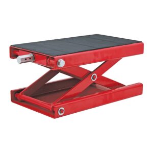 Extreme Max 5001.5044 1100 lb. Motorcycle Scissor Jack for Repair and Maintenance - Wide Non-Slip Padded Deck (9" x 15-1/8")