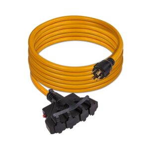 Firman 25ft Heavy Duty L14-30P to 4x5-20R Generator cord