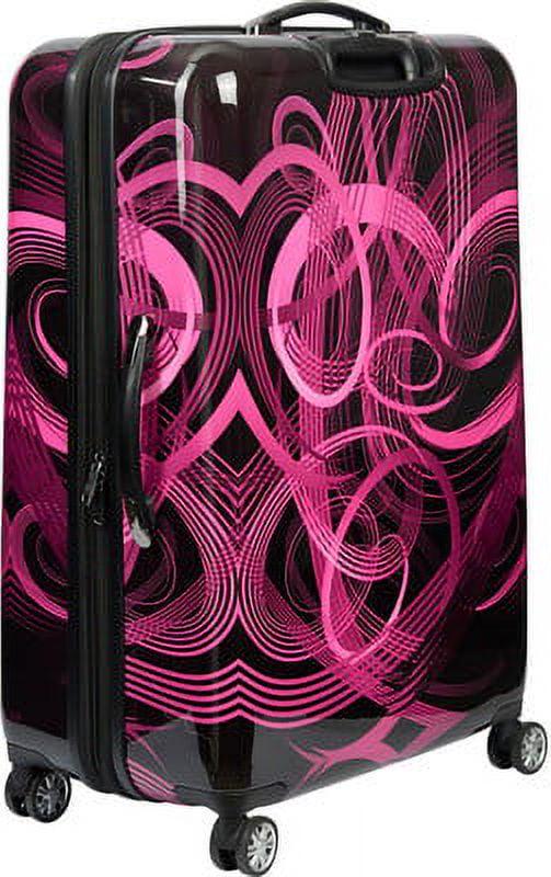 Atomic 24 Inch Rolling Luggage, Neon Laser Hardshell Suitcase with Wheels, Pink - Image 3