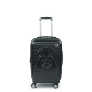 Star Wars Darth Vader 21 Inch Carry On Luggage, Embossed Hardshell Rolling Suitcase with Wheels, Black