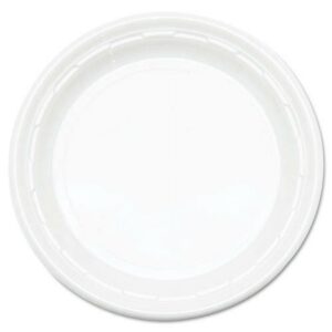 Dart Famous Service Plastic Impact Dinnerware, Plate, 9", White, 125/Pack -DCC9PWFPK