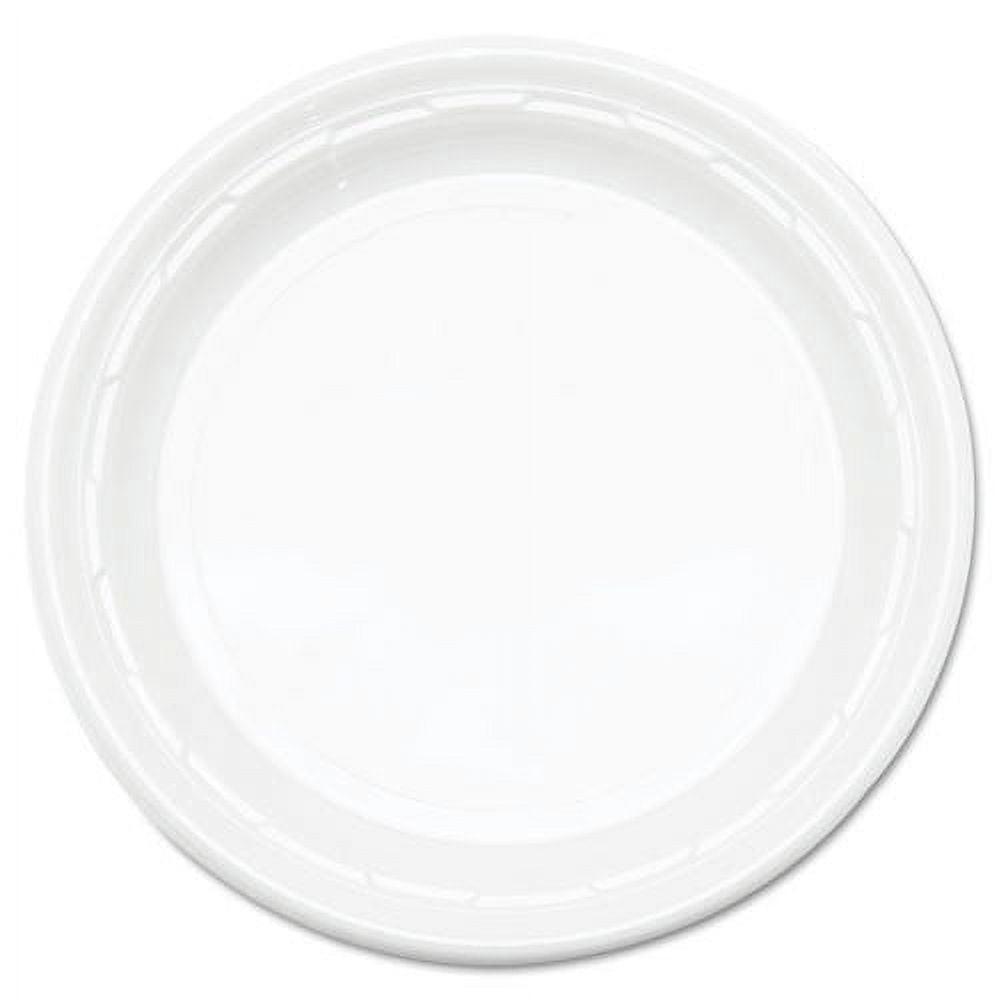 Dart Famous Service Plastic Impact Dinnerware, Plate, 9", White, 125/Pack -DCC9PWFPK