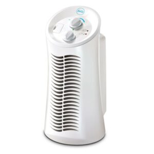 Febreze Mini Tower Air Purifier with Dual-Action HEPA-Type Filter, FHT180W, White