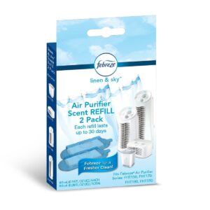 Febreze Tower Air Purifier, 530 Sq Ft HEPA, White (2 Count)